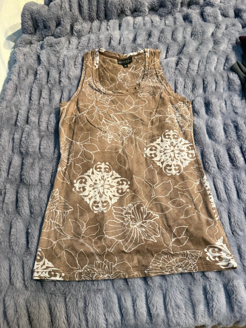 Athleta Floral Print Tank Top M (runs small)